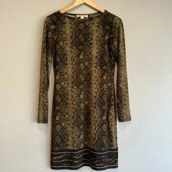 Michael Kors Snake Print Dress Sheath XS - Picture 1 of 6